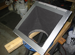 Belzona abrasion resistant system applied to a ball mill