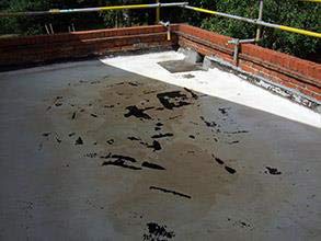 Deteriorated  roof resulting in water ingress